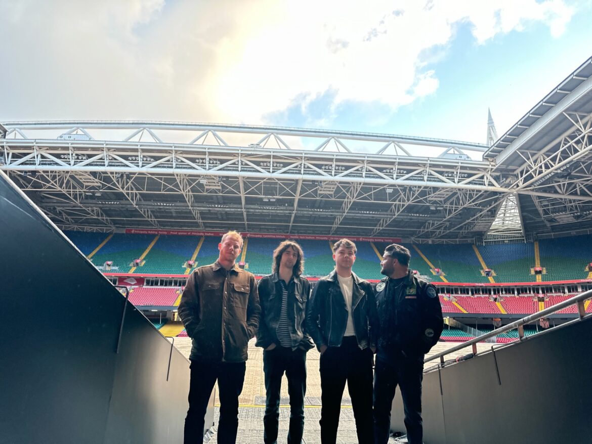 CARDIFF’S VERY OWN HIMALAYAS PERFORM AT SCALE ON PRINCIPALITY STADIUM ROOF AHEAD OF HOMETOWN SHOW WITH THE FOO FIGHTERS TODAY.